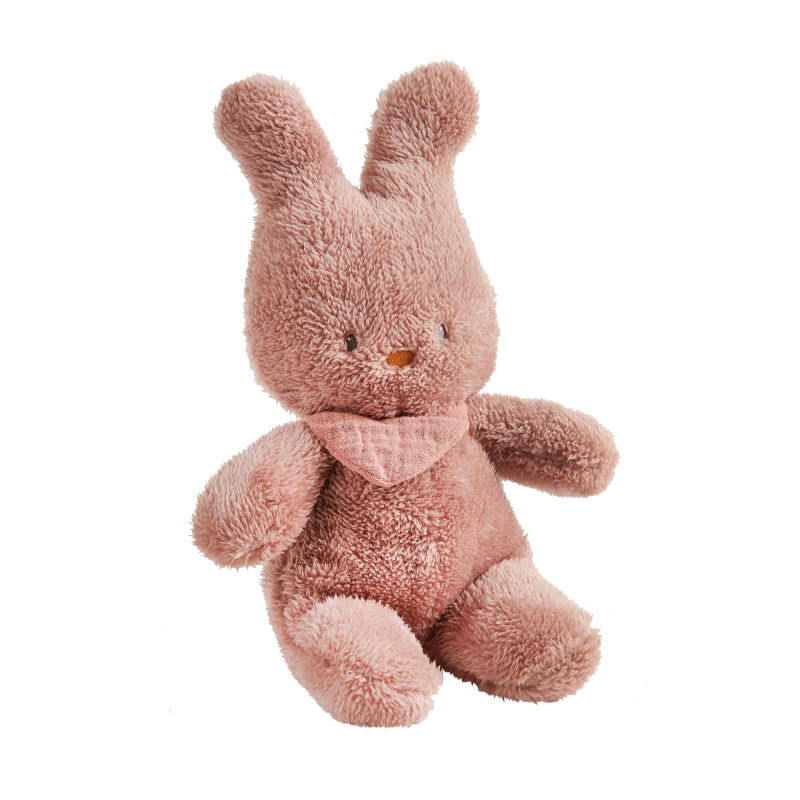  - tipidou - peluche lapin vieux rose 30 cm 